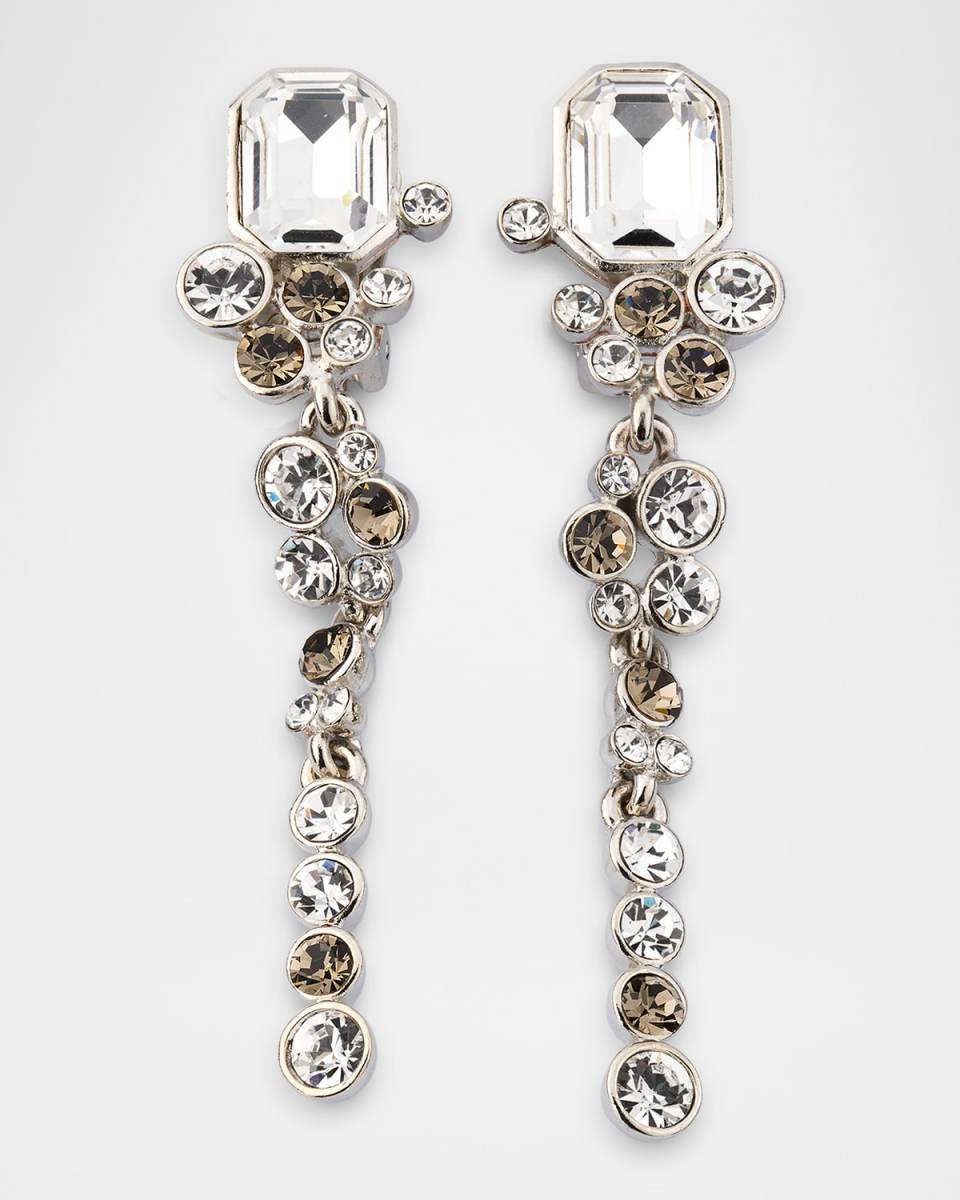 Mixed Crystal Clip-On Earrings